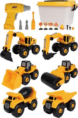 Wrapping Assembly DIY Construction Vehicle Carpenter Construction Vehicle Multifunctional Educational Toy for Kids and Great Construction Site Set of