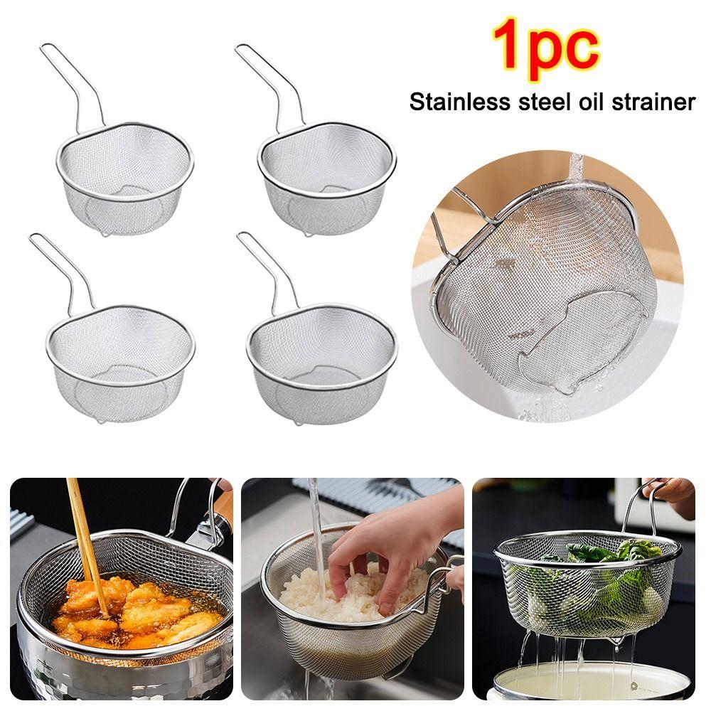 Cooking Utensils Frying Filter Basket Stainless Steel Pasta Boil Basket for Deep Frying