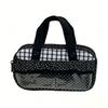 Handheld Pencil Case Plaid Polka Dot Stationery Bag Aesthetic Stationery Organizer  Students