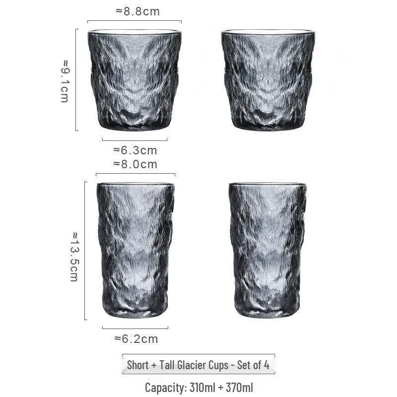 ZISIZ Glacier Pattern Universal Drinkware Set