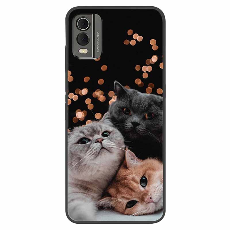 For Nokia C32 Case Shockproof Soft silicone TPU Back Cover For Nokia C32 C 32 Phone Cases NokiaC32 Cute Cartoon Fundas Shells