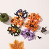 Cute Cartoon Pumpkin Center Layered Bows Ghost Bat Printed Festival Party Hair Decoration For Spooky Holiday Celebration