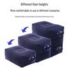 Flocking Press-to-Inflate Travel Footrest: Adjustable Universal Car & Plane Leg Rest