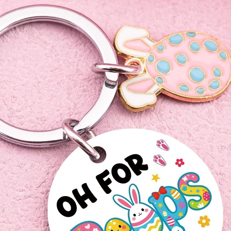 Sturdy Alloy Rabbits Keychain With Enameled Drip Designs For Keys Bags And Gifts