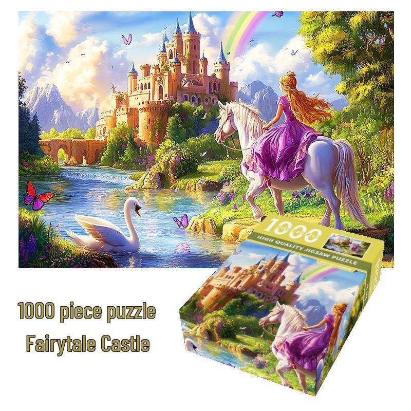 1000-Piece Cartoon Jigsaw Puzzle for Adults and Kids - Challenging Educational Stress Relief Toy Gift
