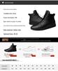 Trendy Men's High-Top Cowhide Leather Sneakers In Korean Style, Plus Size 48