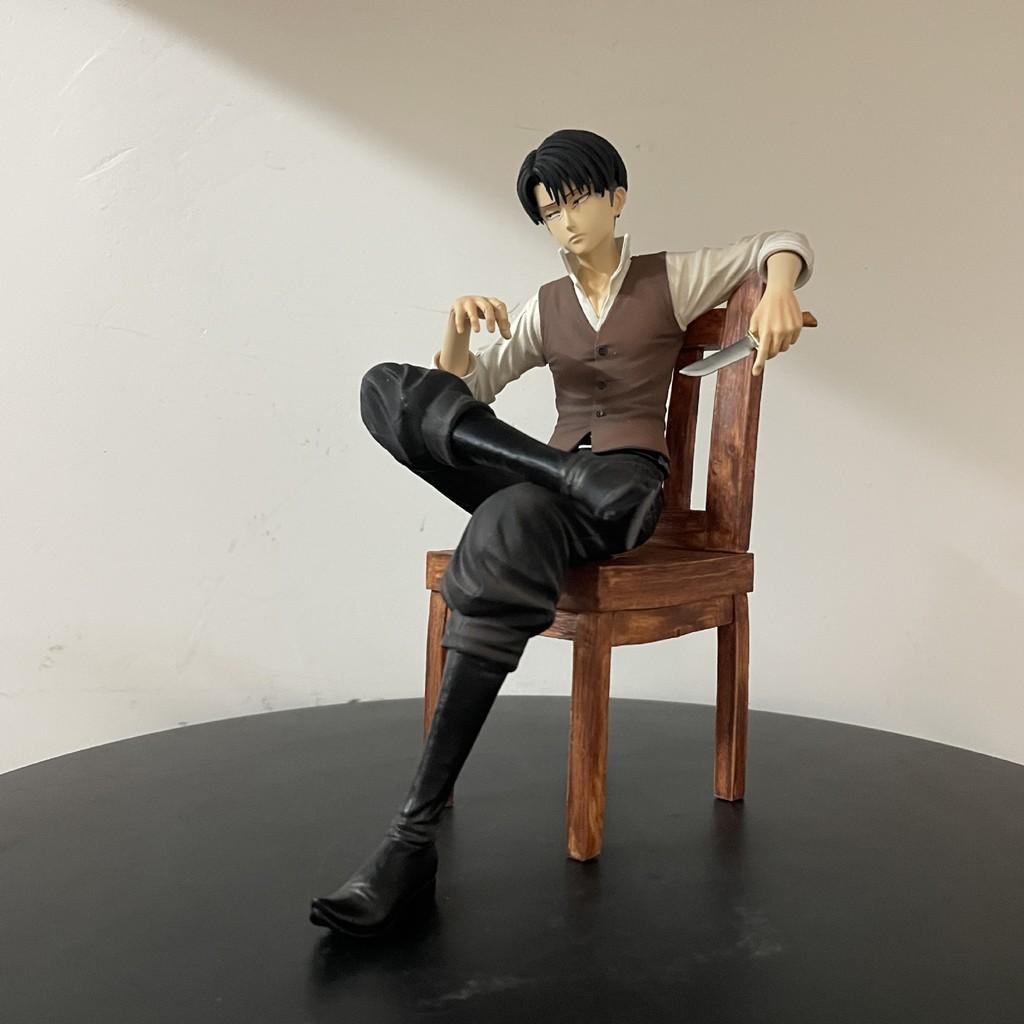 Attack on Titan Levi Ackerman PVC Figur Sammlerstück Schreibtischdekoration Für Fans