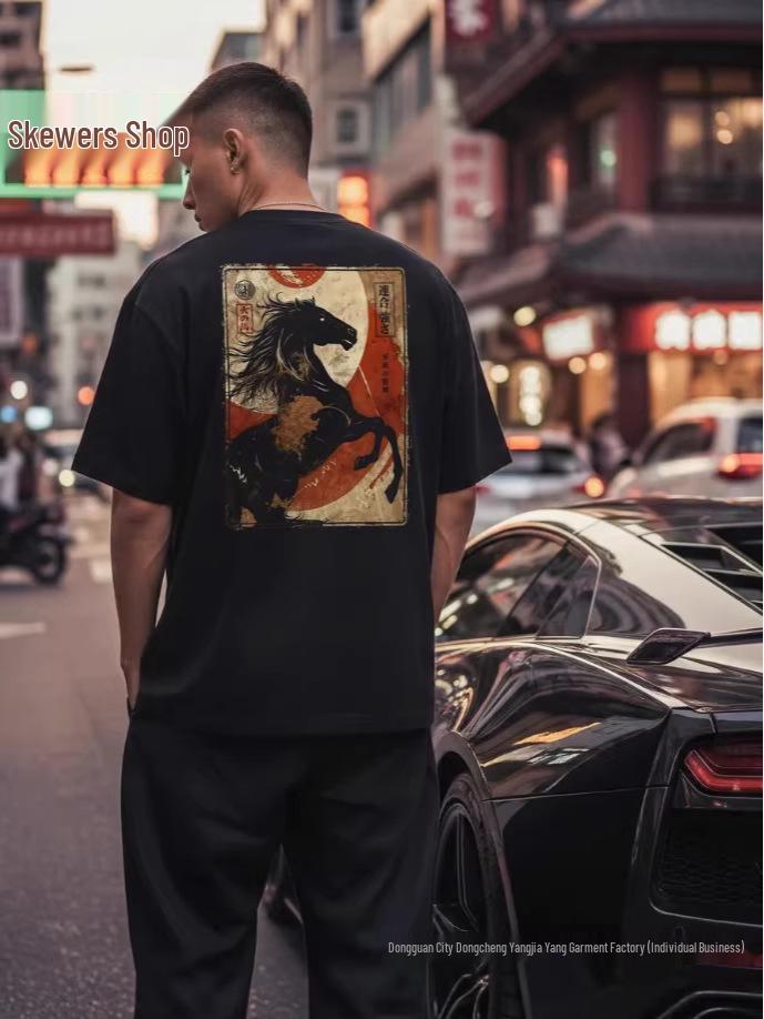 Trendy 100% Cotton Short Sleeve T-Shirt - Versatile Summer Style with Unique Fashion Print