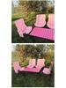 Pink Moon High-Back Folding Chair with Cotton Padding for Winter Camping