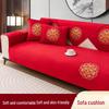 Festive Red Sofa Cushion Cover - Universal Wedding Room Decor, All-Season Coverlet
