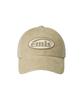Imiseu Rubber Patch Corduroy Ball Cap-Beige