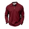 Men's Long Sleeve Golf Polo Shirt Casual Breathable Quick Dry Mesh Fabric Lightweight Comfortable Fit Sportswear