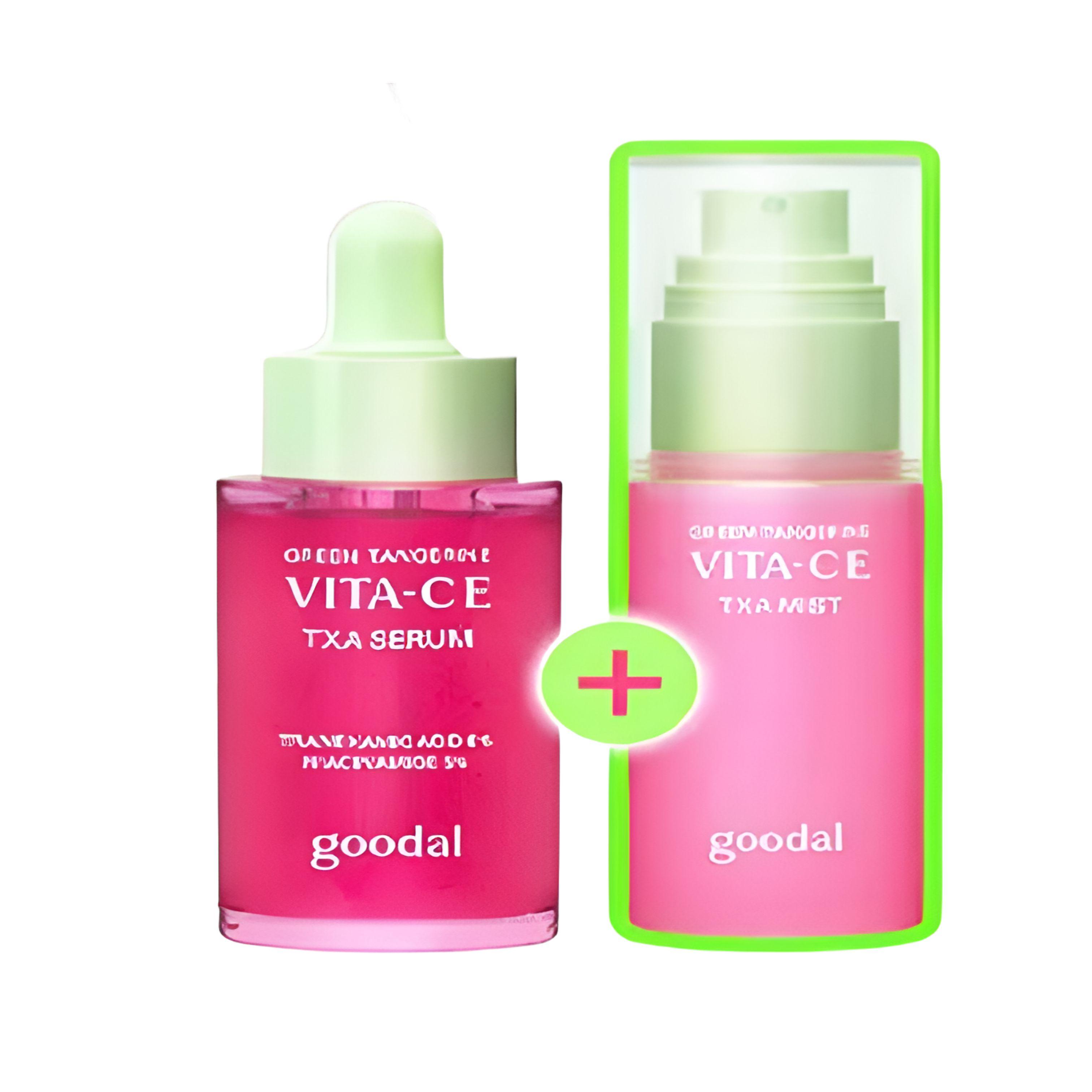 goodal Green Tangerine Vita-C E TXA Dark Spot Care Serum 30ml + TXA Mist 50ml Set