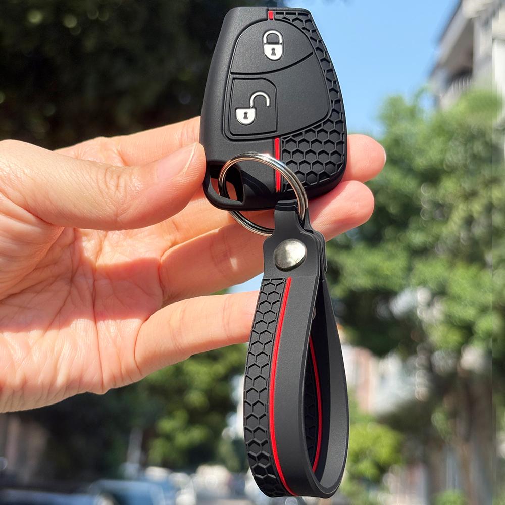 Keychain Key Case For Mercedes Benz V180 C B E R Class Gl Cls Clk W211 E200K W202 W210 Clk 230K C240 Car Remote Key Cover Caps