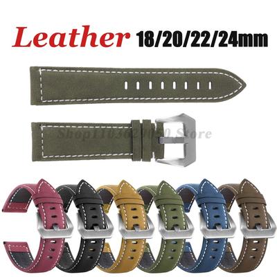 Correa de reloj 18mm 20mm 22mm 24mm Piel de vaca vintage Cuero genuino Correa de reloj para Huawei Watch Gt2/3 Correa retro Hombres Mujeres Pulseras de repuesto