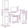 VidaXL 4-piece Bathroom Furniture Set Engineered Wood, Bathroom Cabinet, Bathroom Cupboard, Furniture 3328556