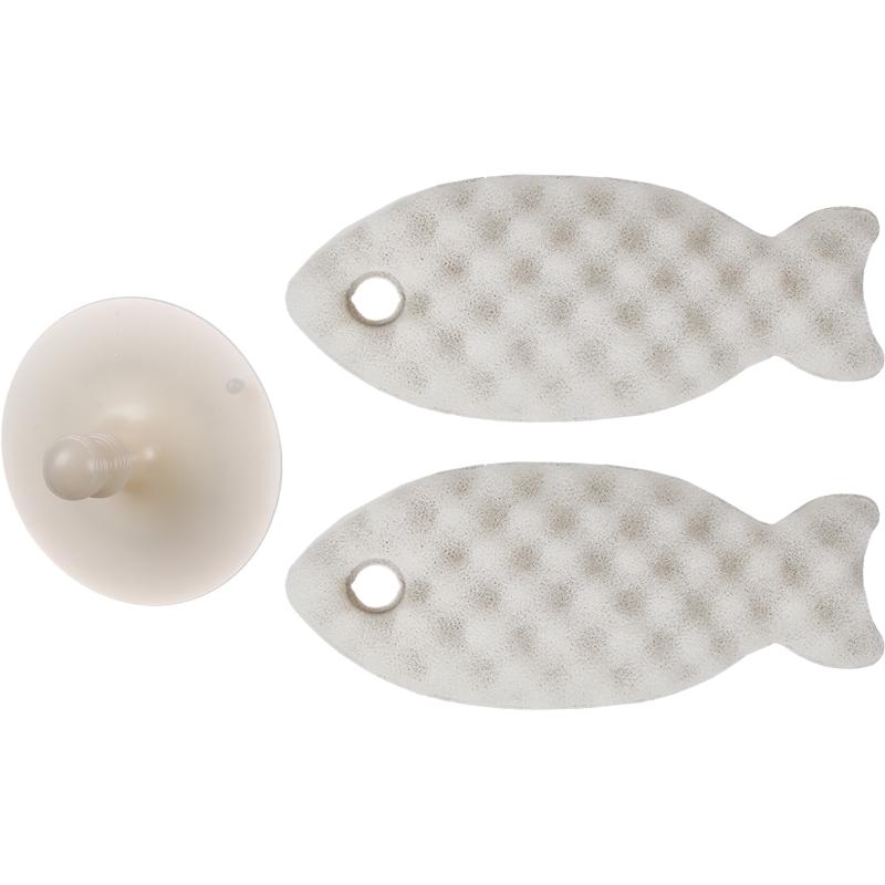 New Arrival Kitchen Cleaning Double-Sided Scouring Pad Three-Dimensional Honeycomb Dishwashing Sponge Fish-Shaped Made PU