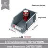 Angled Entry Heavy-Duty Plastic Storage and Organizer Box for Components and Hardware