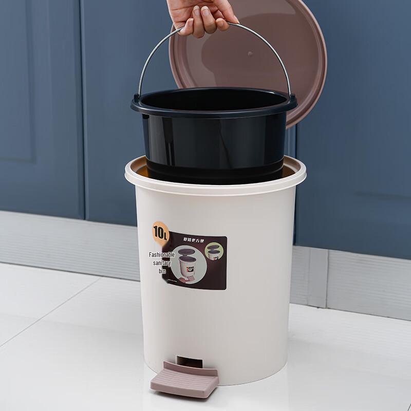 CAIZIBAO Foot Pedal Trash Can with Lid