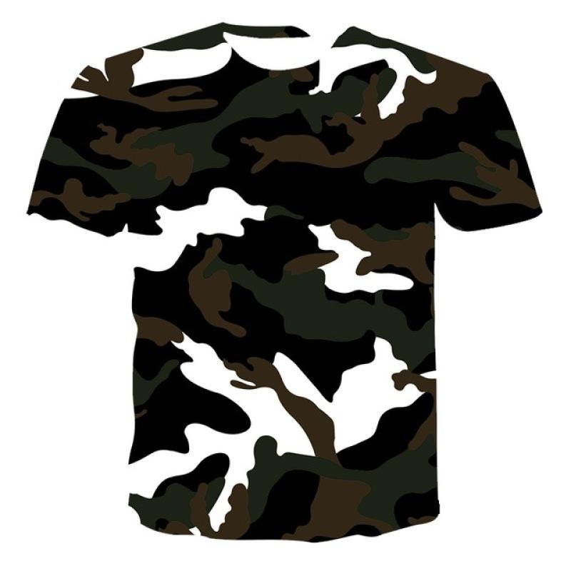 Camouflage Freizeit Herren- und Damen-T-Shirts Lässiger 3D-Druck Hip Hop Harajuku Persönlichkeit Rundhals Kurzarmkleidung