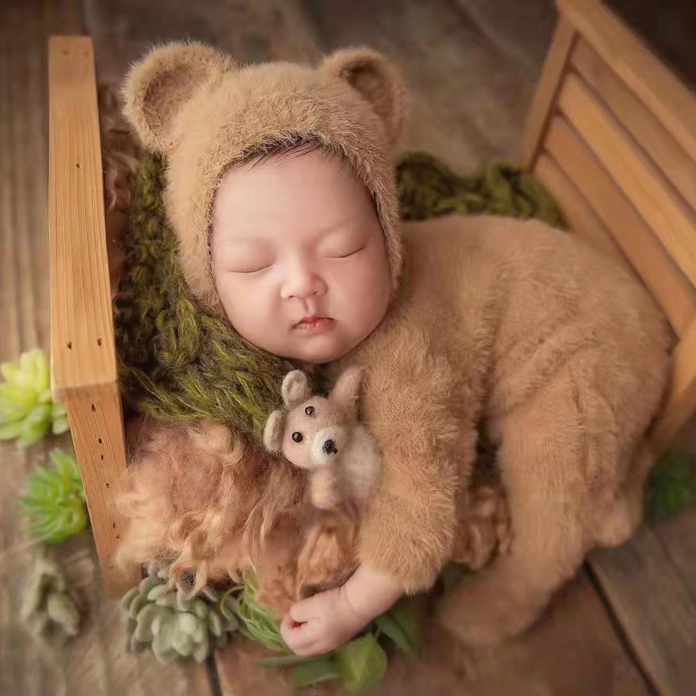 Baby Soft Knit Bear Onesie & Hat Set