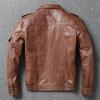 Chinese Size Brown Black Real Cowhide M65 Hunting Leather Jacket Men Genuine Leather Coat Winter Pockets Jackets