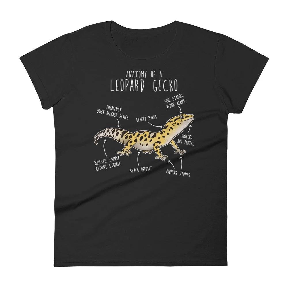 Leopard Gecko Shirt Men Tshirt, Pet Reptile Lover Gift, Funny Lizard T-Shirt, Cute Gecko Tee, Anatomy Herpetologist Animal Tee