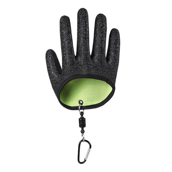 1/2Pcs Fishing Gloves with Magnet Release Anti-Slip Textured Grip Puncture Resistant Waterproof Catch Fish Gloves