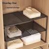 Retractable Wardrobe Storage Layered Organizer, Clothes Rack Internal Space Utilization Cabinet Pull-out Shelf, Shoe Rack