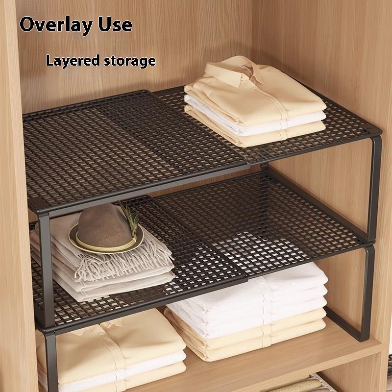 Retractable Wardrobe Storage Layered Organizer, Clothes Rack Internal Space Utilization Cabinet Pull-out Shelf, Shoe Rack