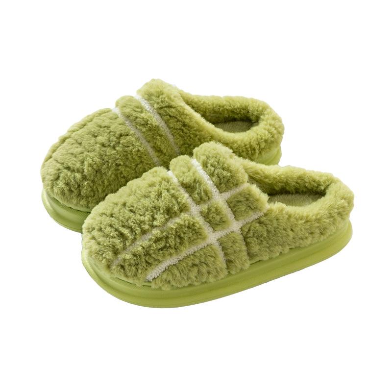 EVA sole cotton slippers women's winter home indoor couple thick-soled non-slip fluffy shoes warm cotton shoes men
