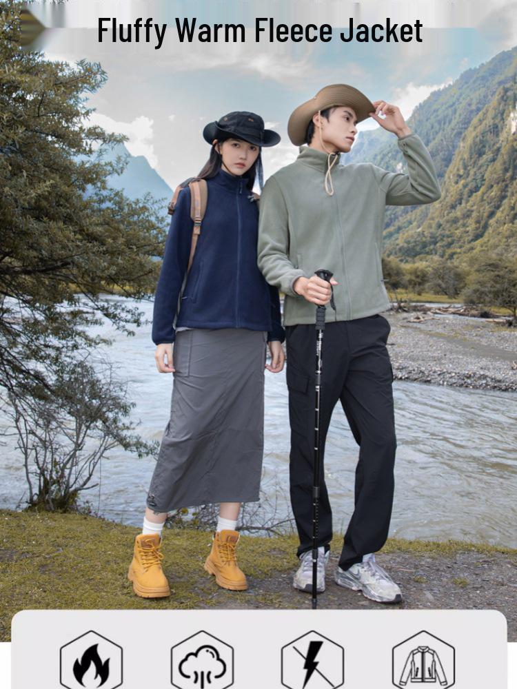 Women's Tantuozhe Fleece Jacket: New Autumn/Winter Outdoor Warm Polar Fleece Coat and Windbreaker.