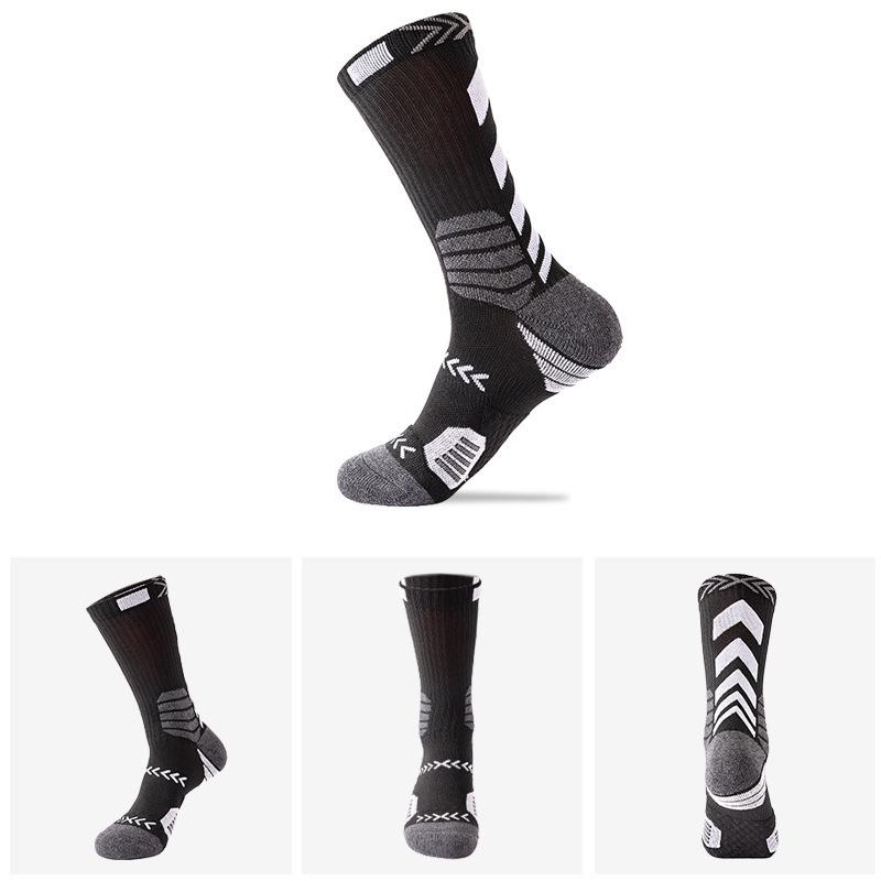 Basketball Socks, Training Socks for Men and Women, Towel Soles, Shock-absorbing and Anti-slip Sports Socks