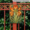 2D Flat Art Nouveau Floral Wall Art Decorative Sign, Aluminum Sign Vintage Metal Plaque Artistic Wall Decoration for Home, Bar, Cafe, Restaurant
