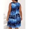 Ladies Long Dresses Women's Dresses New Fashion Printing Round Neck Sleeveless Dress XL-4XL Tops