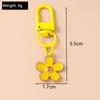 Cute Enamel Flower Keychain Butterfly Key Ring Pendant for Women Girls Handbag Decor DIY Handmade Jewelry Gift