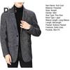 Uomo Completo Cappotto Risvolto Manica Lunga Due Bottoni Giacca Business Slim Fit Tinta Unita Autunno Inverno Lana Outerwear