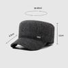 Winter Men's Hat Velvet Thick Ear Protection Wool Flat Cap Middle-Aged Outdoor Warm Cotton Hat
