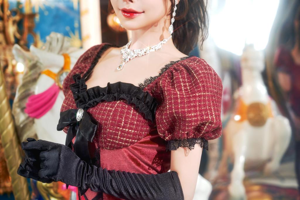 Luxterra Cosplay Halloween Rouge Bunny Red [Clear Stone] Women's