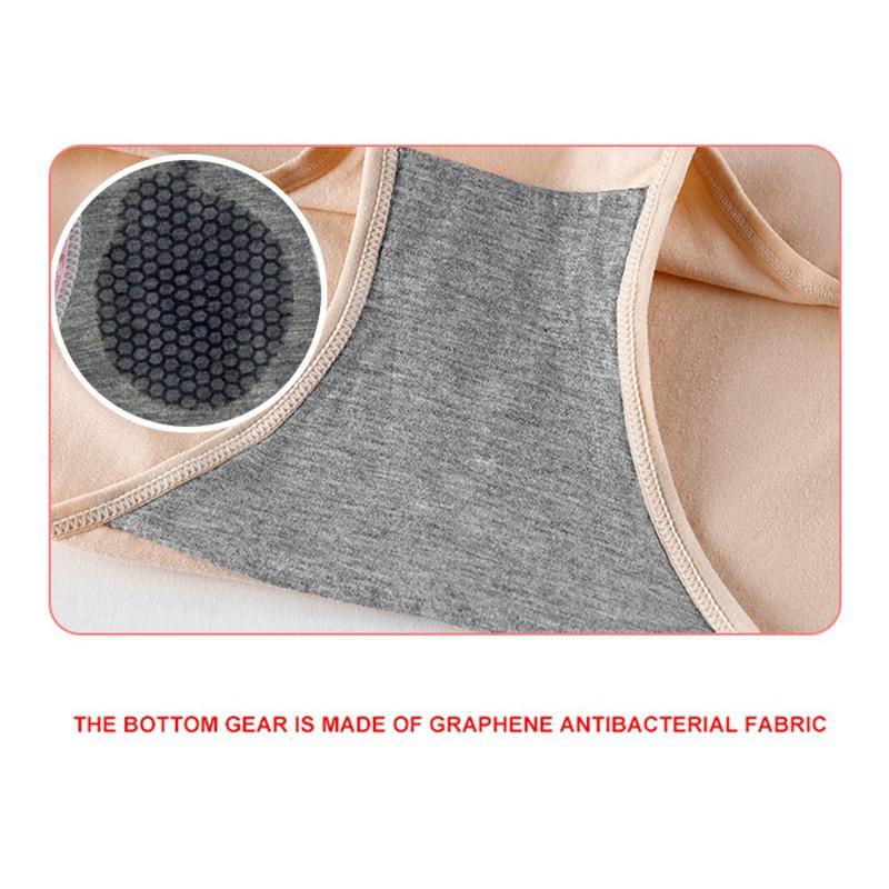 Women's High-waisted Graphene Bacteriostatic Cotton Briefs Breathable Elastic Underwear