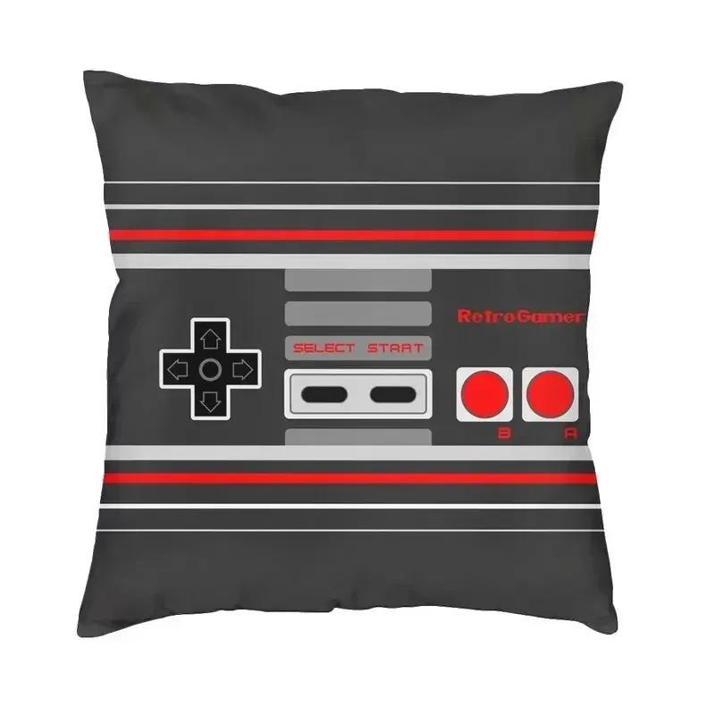 Home Decor Retro Gaming Icons Pattern Pillow Cover Pattern Cushion Cover Suitable for Sofa Bedroom Car Pillow Cover