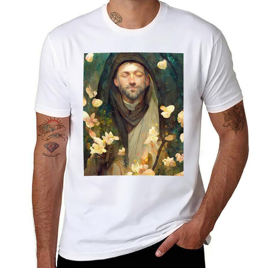 Saint Francis Of Assisi Tshirt Antiwrinkle Short Sleeve Tshirt