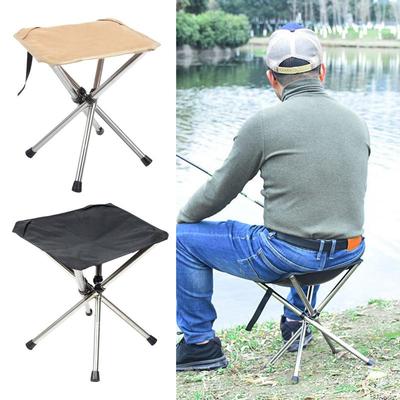 Folding Camping Stool Chair Fishing Chair Portable  Lightweight Stainless Steels Bracket Seat For Outdoor Gardening Fishing