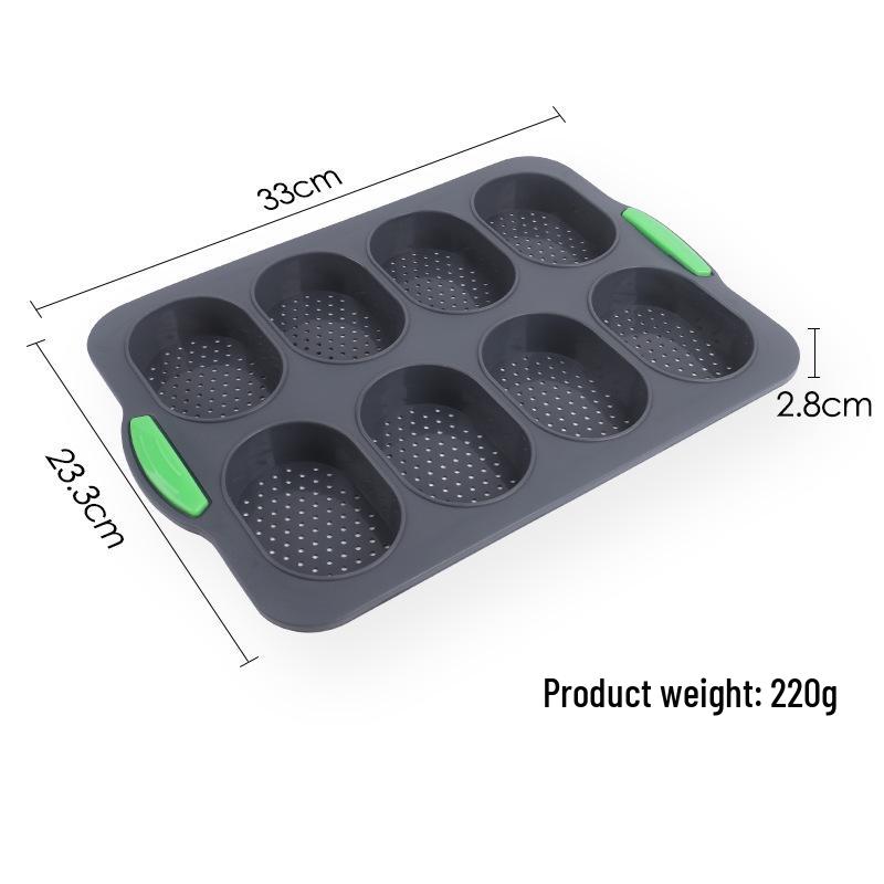 

Силиконовая форма с 8 ячейками с антипригарным покрытием для французских мини-багетов - Легкое извлечение, пищевой инструмент для выпечки