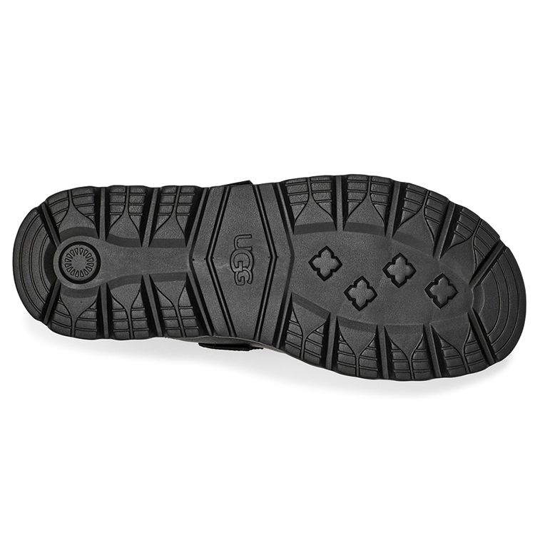 UGG Clem Dobbel Lag Lær Komfortable Delikate Mote Sandaler Dame Sandaler Svart 1119951-BLLE