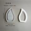A Top Quality Waterdrop Ornament Silicone Mold DIY Hollow Water Droplet Candle Cup Holder Gypsum Plaster Concrete Mould UV Epoxy