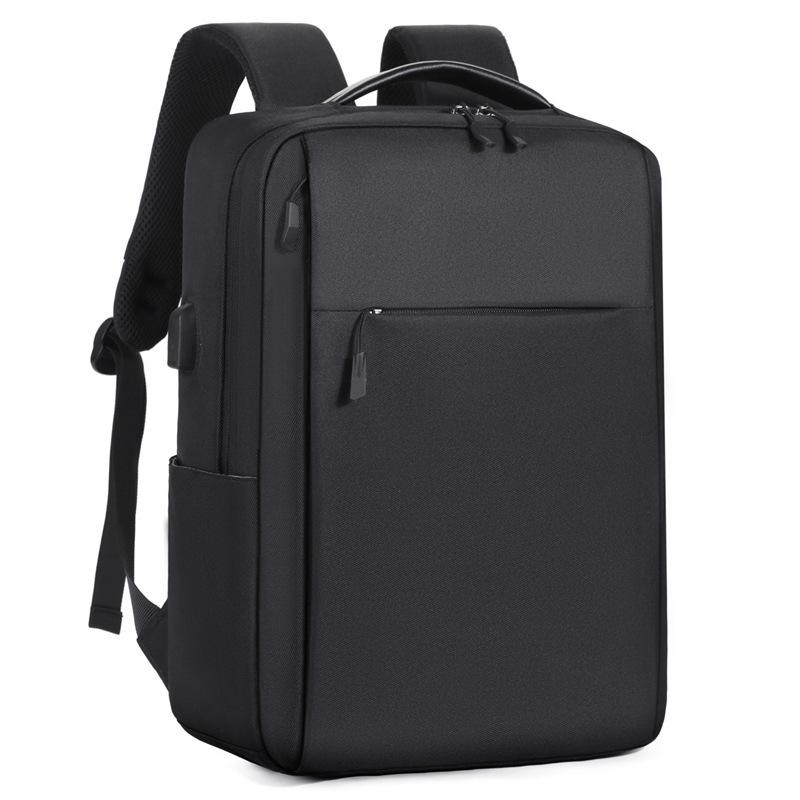 Schoolbag New Simple Business Backpack USB Charging Large Capacity Computer Bag Contrasting Color Commuter Multifunctional Backpack Wholesale