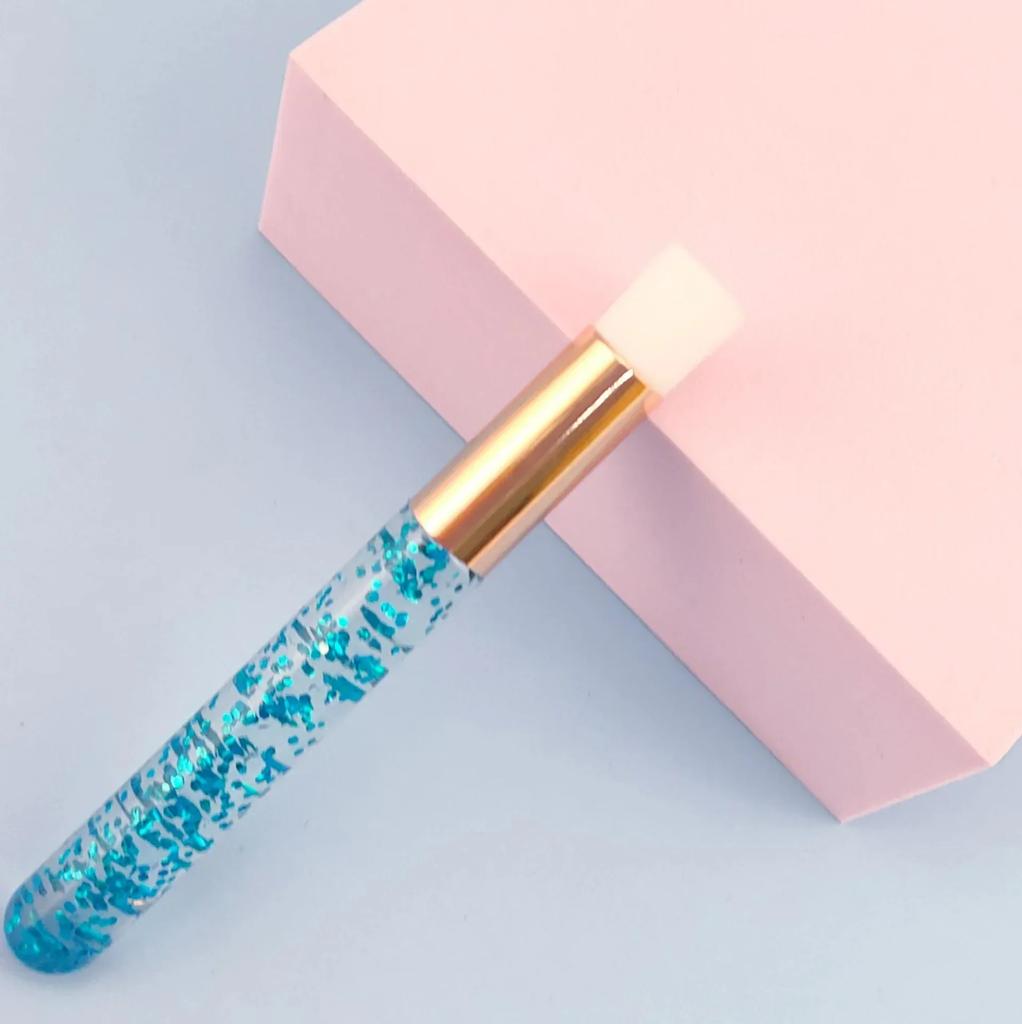 1 pieza Cepillo Suave para Limpieza de Extensiones de Pestañas Mango de Cuentas de Cristal Cepillo Removedor de Puntos Negros para Nariz Herramienta de Maquillaje Pinceles de Maquillaje