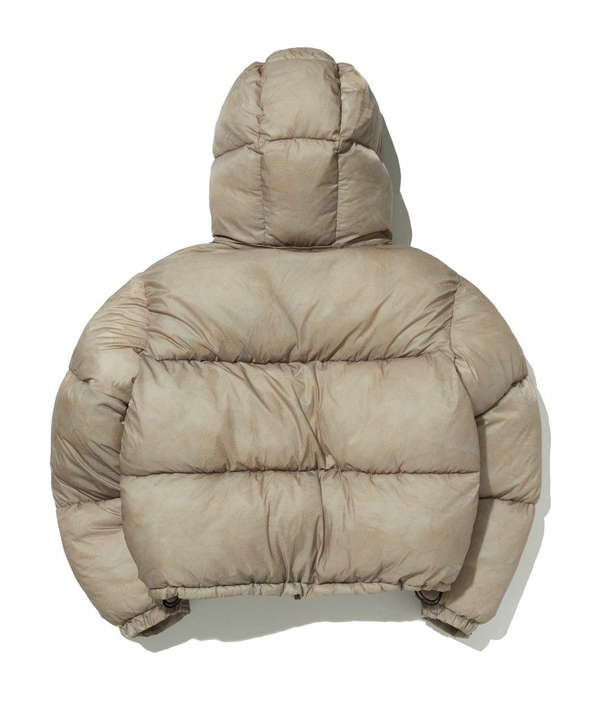 Suade Short Puffer Jacket [Beige]