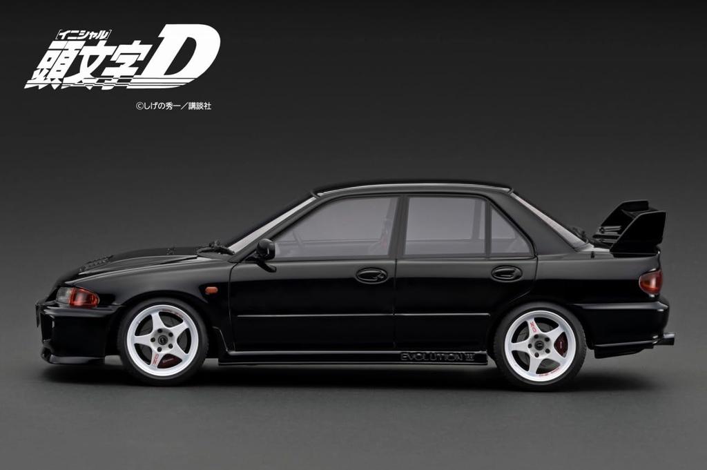 Ignition Model INITIAL D Mitsubishi Lancer Evolution III GSR Black Finished Product 1/18 (CE9A)
